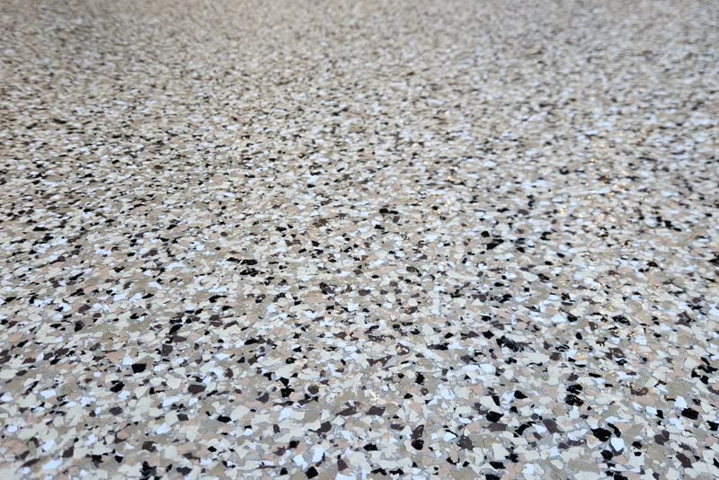 Chaska, MN garage floor coating with custom decorative flake blend