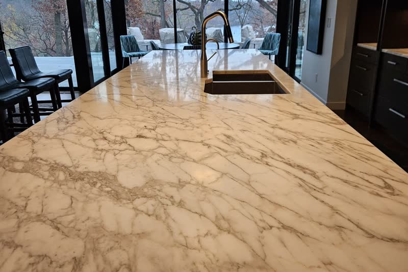 Chaska natural stone surface restored to original finish