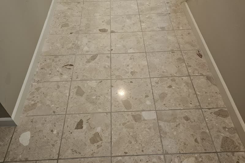 Chaska marble surface restored with diamond polishing