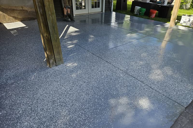 Chanhassen patio with finished outdoor coating